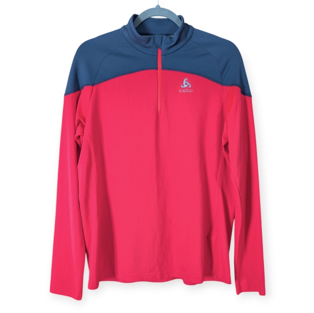 Odlo Women's Midlayer 1/2 Zip Core Light Pullover Pink Gray
